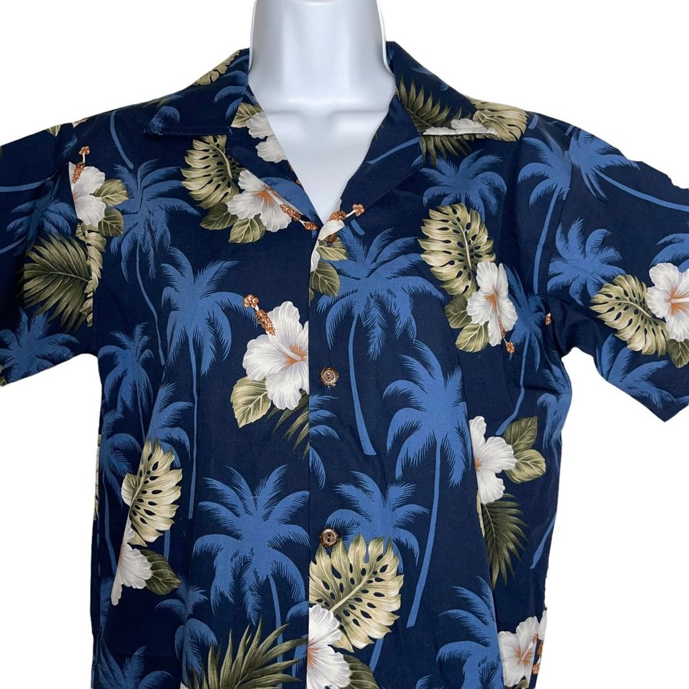 NWT Pacific Legend Aloha Tropical Island Blue Floral Beach Vacation Shirt XL - Picture 2 of 10